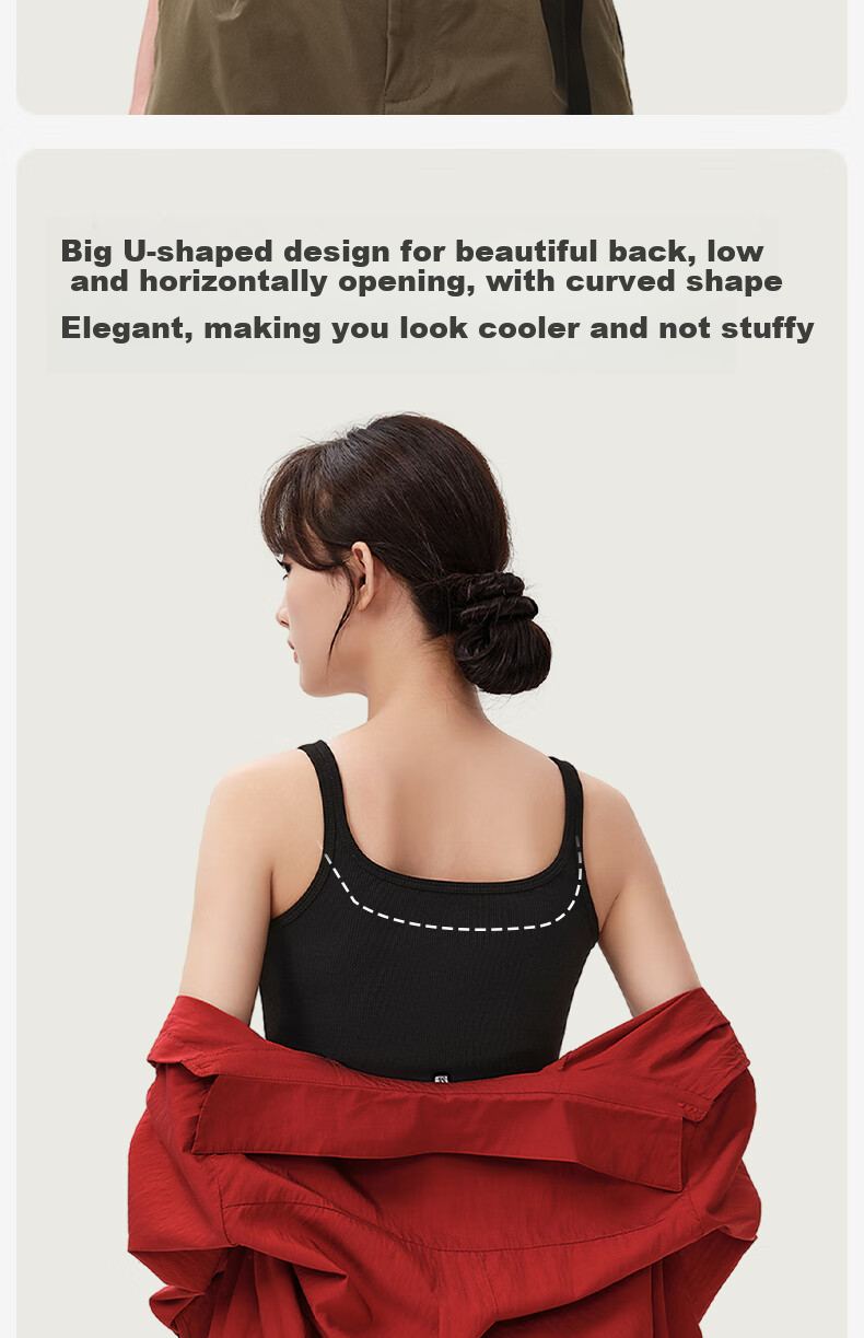 Jianyun Modal Cotton Camisole, Women's Thin Undershirt, Beautiful Back Design, Can Be Worn As Outerwear, Covers Side Boob, Summer Wear 6