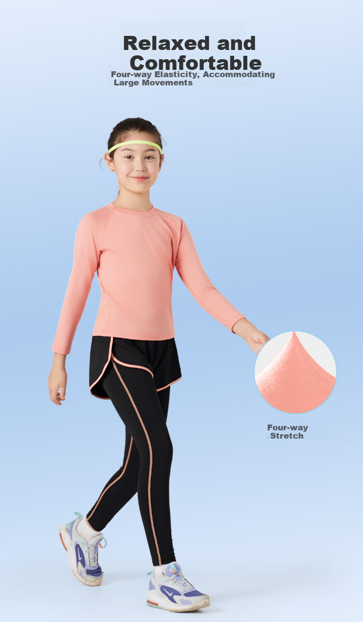 Fandimu [Parent-Child Sports Set] High-Elastic Breathable Adult And Children's Outfit for Running, Badminton, Basketball, Soccer Training Wear 4