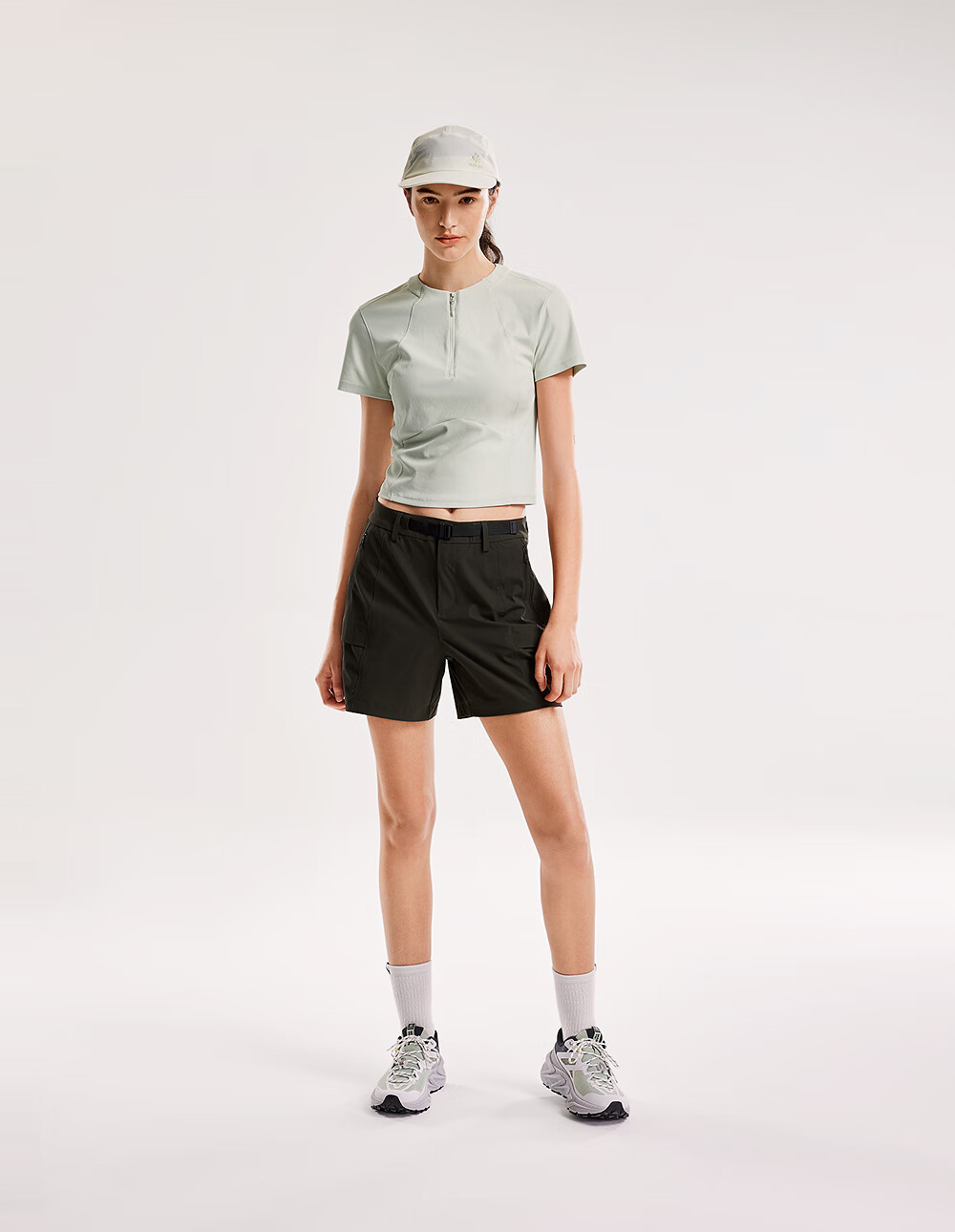 KAILAS Kailas Women's Short Sleeve Stand Collar Half-Zip Breathable Lightweight Quick-Dry Outdoor Hiking Sports T-Shirt Spring Summer 2