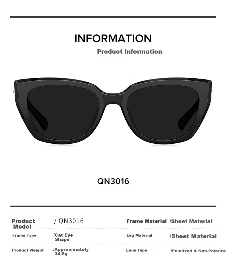 QINA [Brand Recommendation] Butterfly-Shaped Large Frame Sunglasses for Women, Gift for Girls, QN3016A20 7
