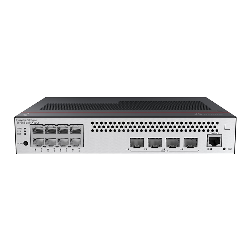 HUAWEI Kunling S5735S-L8T4X 10 Gigabit Switch with 8 Gigabit Ethernet Ports + 4 Gigabit SFP+ Optical Ports, Layer 3 Weakly Managed Full-Net Aggregation Core Network Enterprise-Grade Splitter Hub