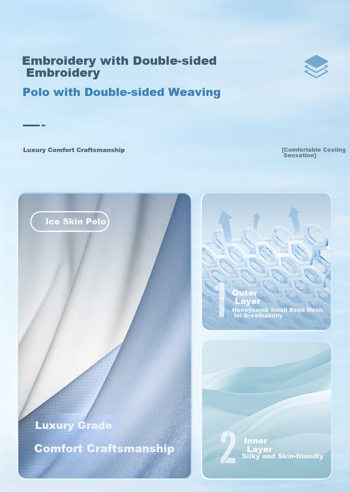 Hodo Ice Skin Ice Silk Short Sleeve Polo Shirt Strong Cooling Antibacterial Stretch Collar T-Shirt 8