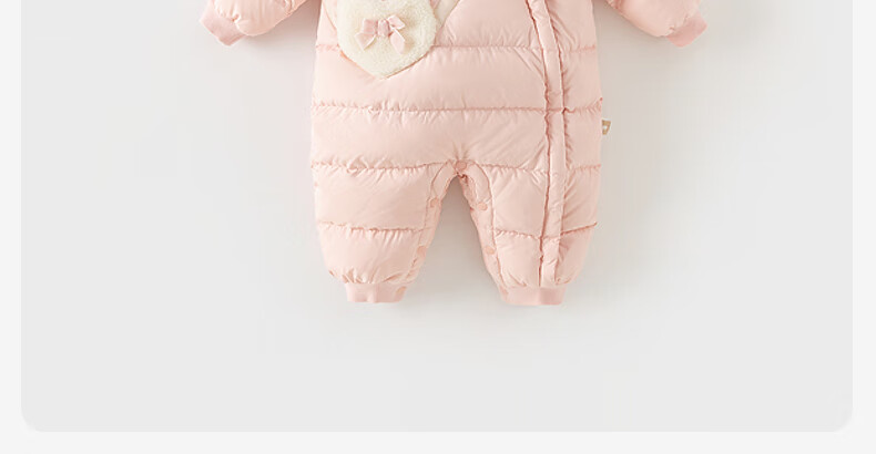 DAVE & BELLA Newborn Down Cotton-Padded Winter Romper Baby Girl Outwear Bodysuit 6
