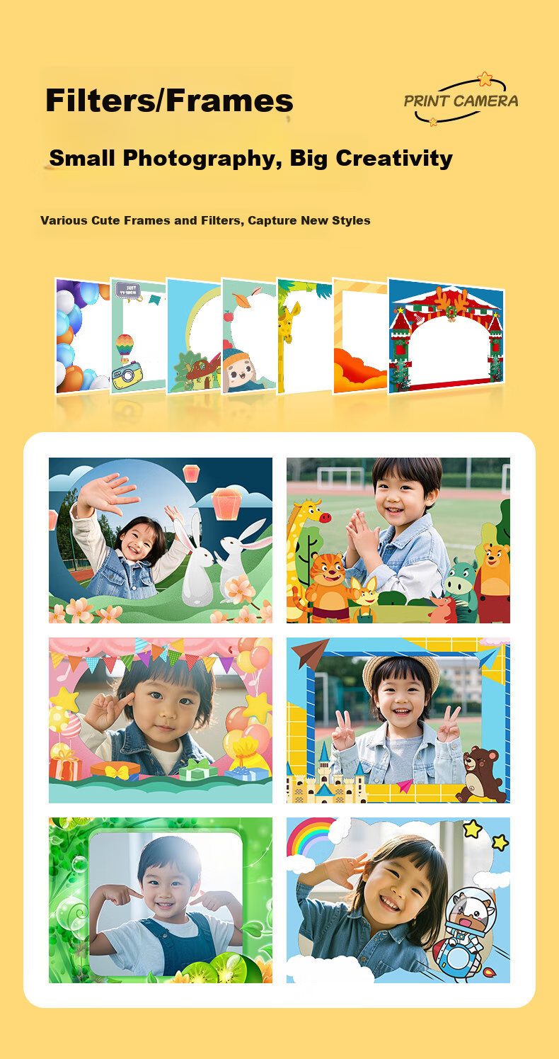 Aigo I8 Children's Instant Camera, CCD, Can Take Photos And Print Pictures, Doodle, Educational Video Recording, Toy for Boys And Girls, Birthday Gift 9