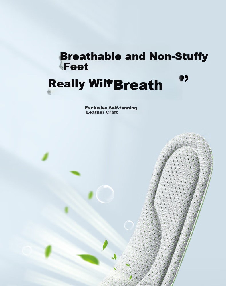 FOOTOPPO Nano Odor-Resistant Insoles for Men, Sweat-Absorbing, Breathable, Anti-Bacterial, Ultra-Soft Sports Insoles for Women and Men 4