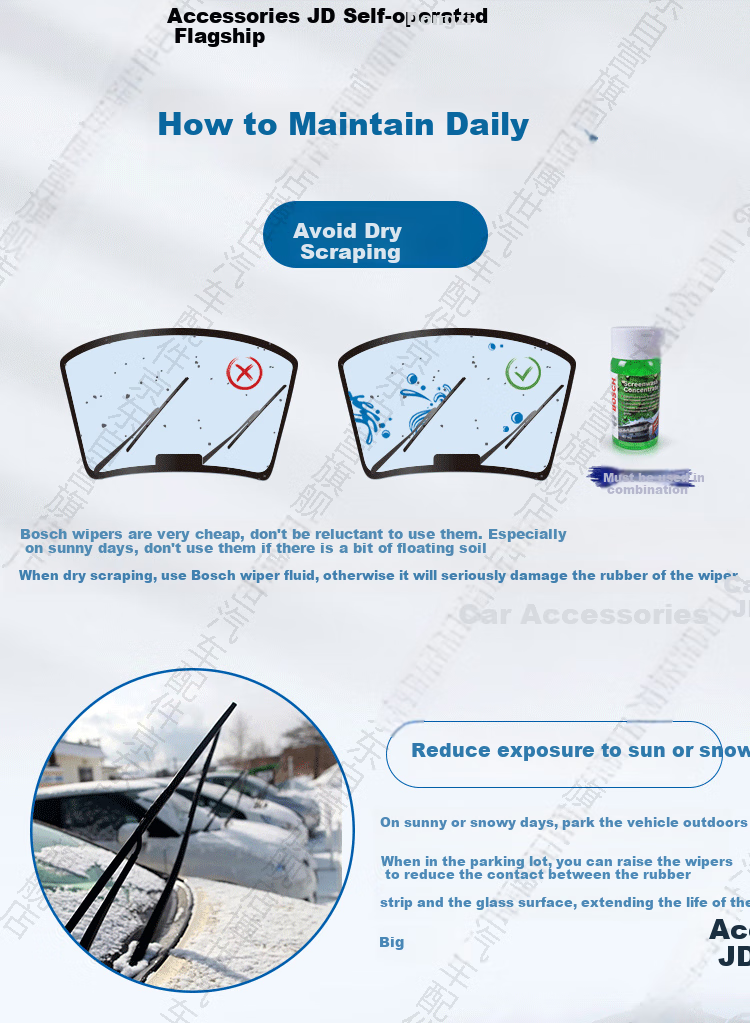 BOSCH Wind Vane U Wiper Blade 26/22 Compatible with Lexus RX450/RX350/BYD S6 S7 2