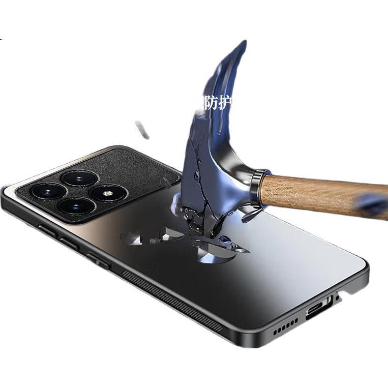 Чехол HotFire AG Frosted для Xiaomi Redmi K70E, противоударный, анти-отпечатки, графитовый черный