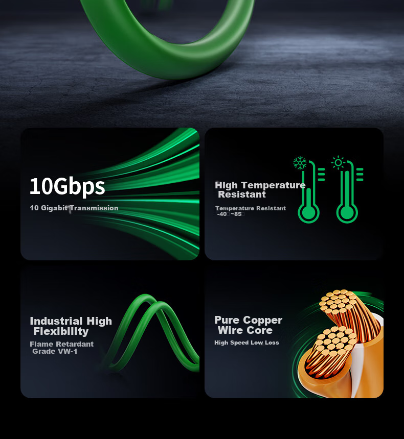 CABLE CREATION CAT6A High Flexibility Industrial Grade Patch Cable Network Cable 10 Gigabit Shielded Ethernet Cable for Data Center Engineering, Heat Resistant Computer Broadband Home Pre-Made Patch Cord 1m 2