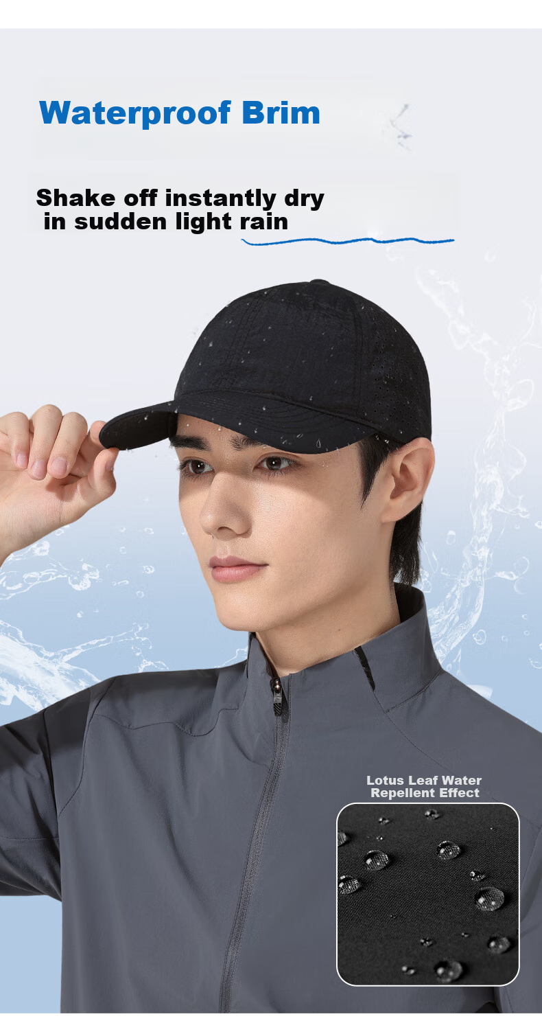 FitonTon Baseball Cap for Men, Spring And Summer Sun Protection Visor Hat, Korean Style Fashionable Cap, Large Head Circumference Wide Brim Outdoor Men's Hat 6
