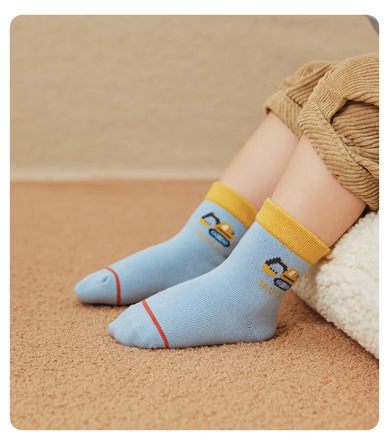 Niduoxiong Kids Socks Spring and Autumn Breathable Cotton Socks Boys Cute Seamless Baby Socks Soft Cuff Infant Socks WZ-205 2