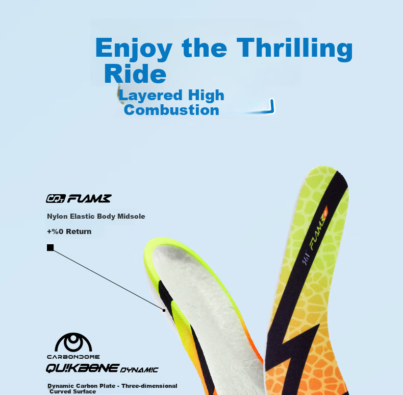 361° Men's Running Shoes, Feiran 4 Racing Breathable Marathon Carbon Plate Professional Running Shoes for Men, 672512254-1 7