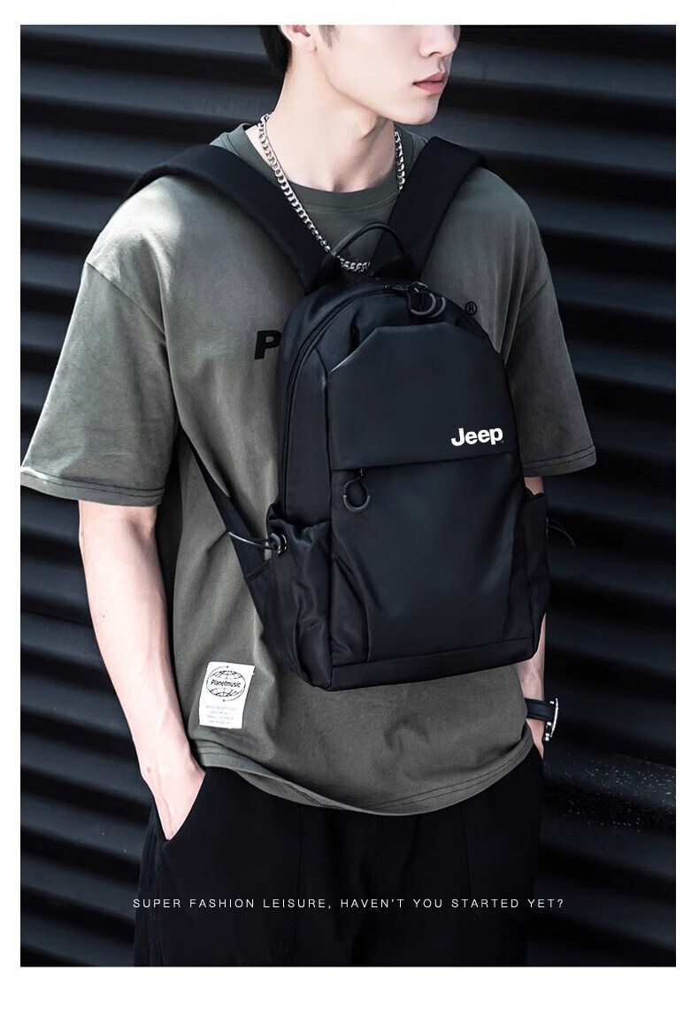 JEEP Backpack for Men, Lightweight Outdoor Hiking Bag, Casual Commuter Backpack for College Students, Portable Short-Trip Travel Bag 18