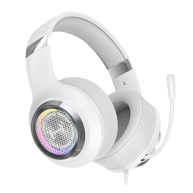 EDIFIER HECATE G4 PRO Wired Over-Ear Gaming Headset with USB 7.1 Channel, Wired Computer Gaming Headset with Noise Cancellation Microphone for PUBG And FPS Games, Silver-White