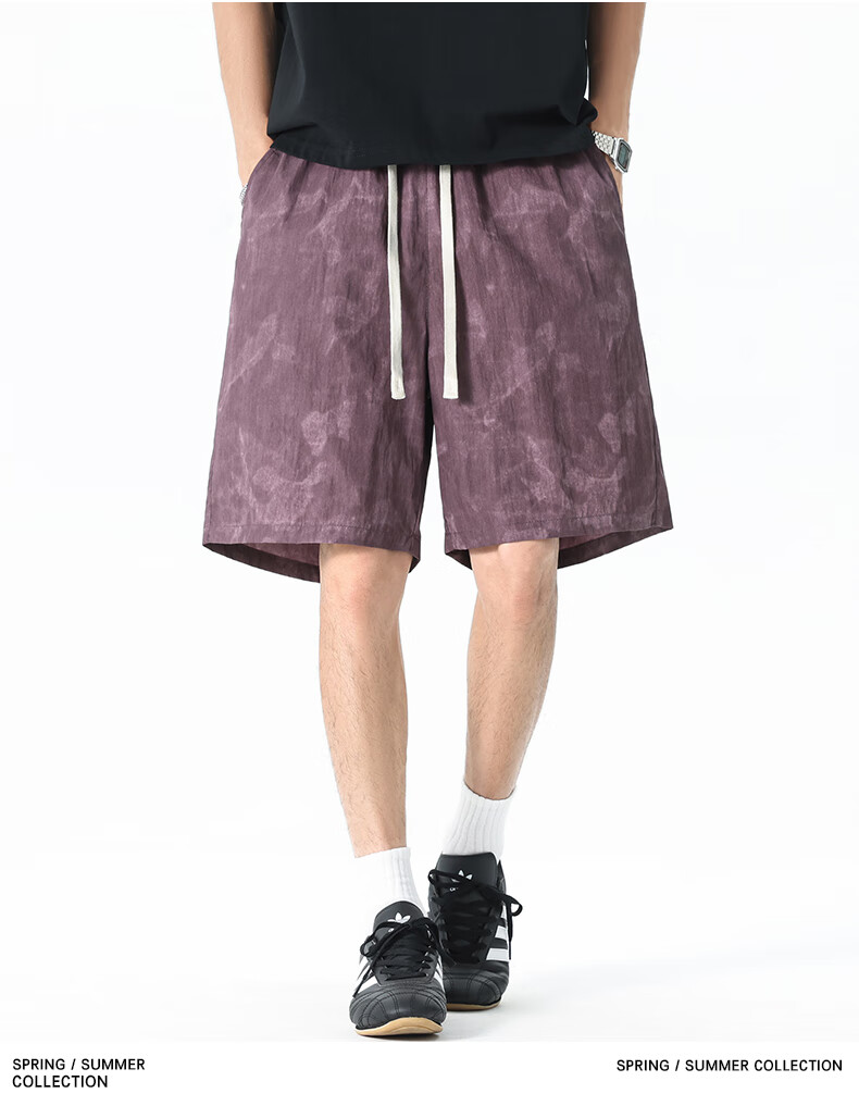 LangSha Men's Summer Breathable Lightweight Loose Casual Outdoor Quick-Dry Running Fitness Ice Silk Shorts 17