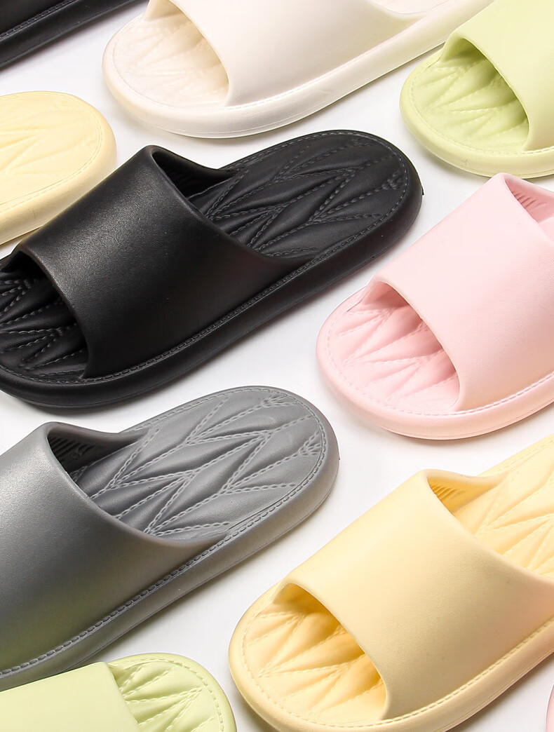 GUOLUOFEI Men's Summer Indoor Home Non-Slip Bathroom Shower Couple Slippers Women's Outdoor Gray Size 42-43 7