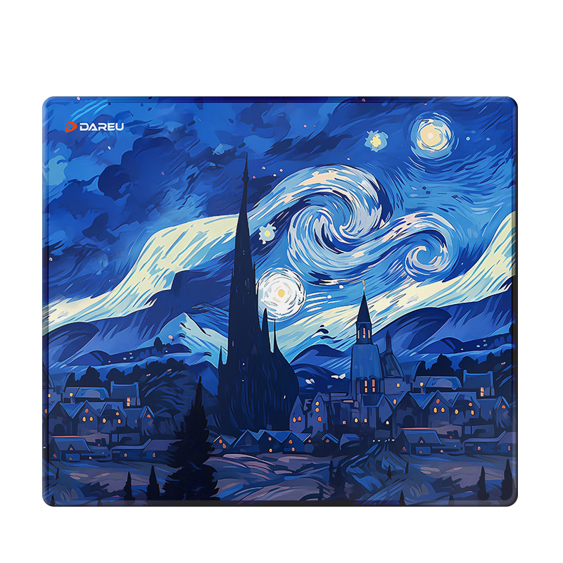 Dareu Gaming Mouse Pad FPS Smooth Thickened Precision Edge Locking Washable Large Keyboard Desk Mat Starry Night 360x300mm