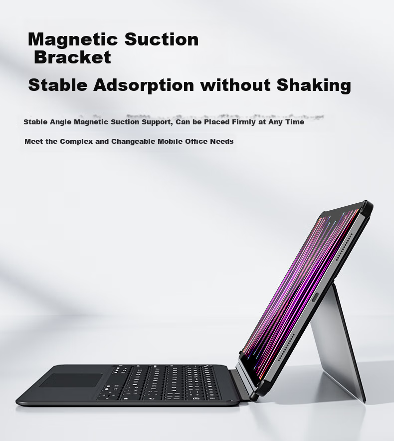 COOLSTART Compatible with IPad Air 8/7/6/5/4&Pro 2018 Model [MFi Certified | Direct Connection to Official Website] Magic Keyboard Dual-Sided Clip for 10.9/11 Inch, Black 9