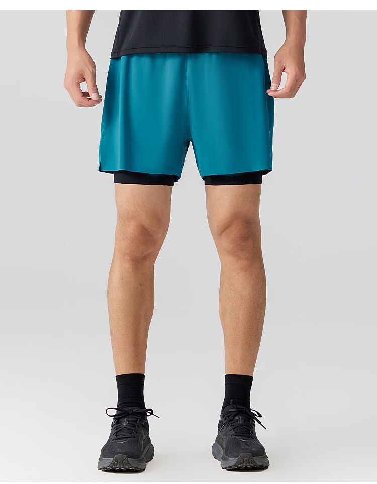 Pioneer Camp Men's Racing Running Shorts Summer Quick-Dry Sports Fitness Three-Quarter Pants Trail Running Anti-Exposure Fake Two-Piece 12