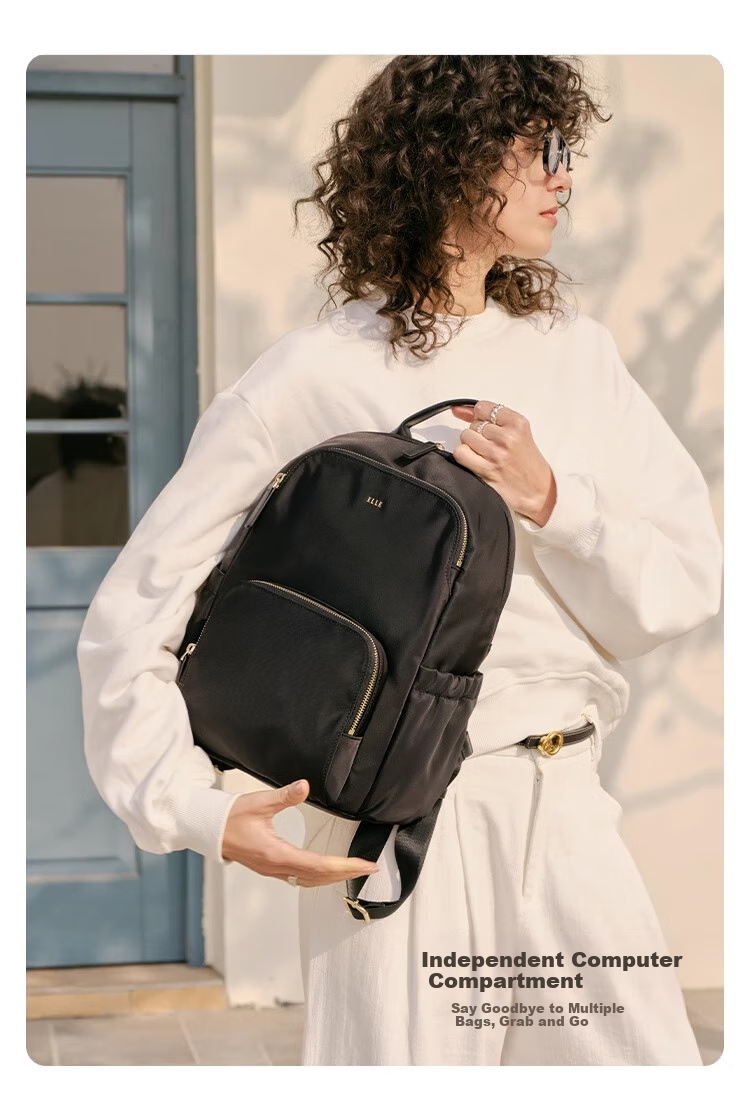 ELLE New Large Capacity Women's Backpack Laptop Bag, Birthday Gift, 24781 Black Upgraded Versio 3