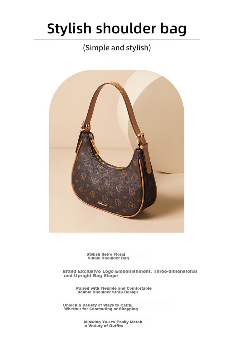 Aokang Women's Handbag, 2026 New Trendy Underarm Bag, Fashionable Crossbody Shoulder Bag, Birthday And 520 Gift for Girlfriend Or Wife 2