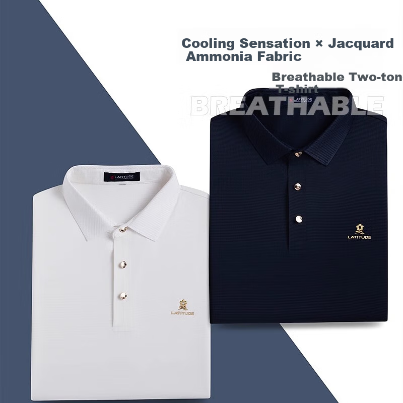 Мужская футболка-поло MONTAGUT Summer Short-Sleeve Polo Shirt, бесшовная, впитывающая тепло, дышащая, белая, размер 54