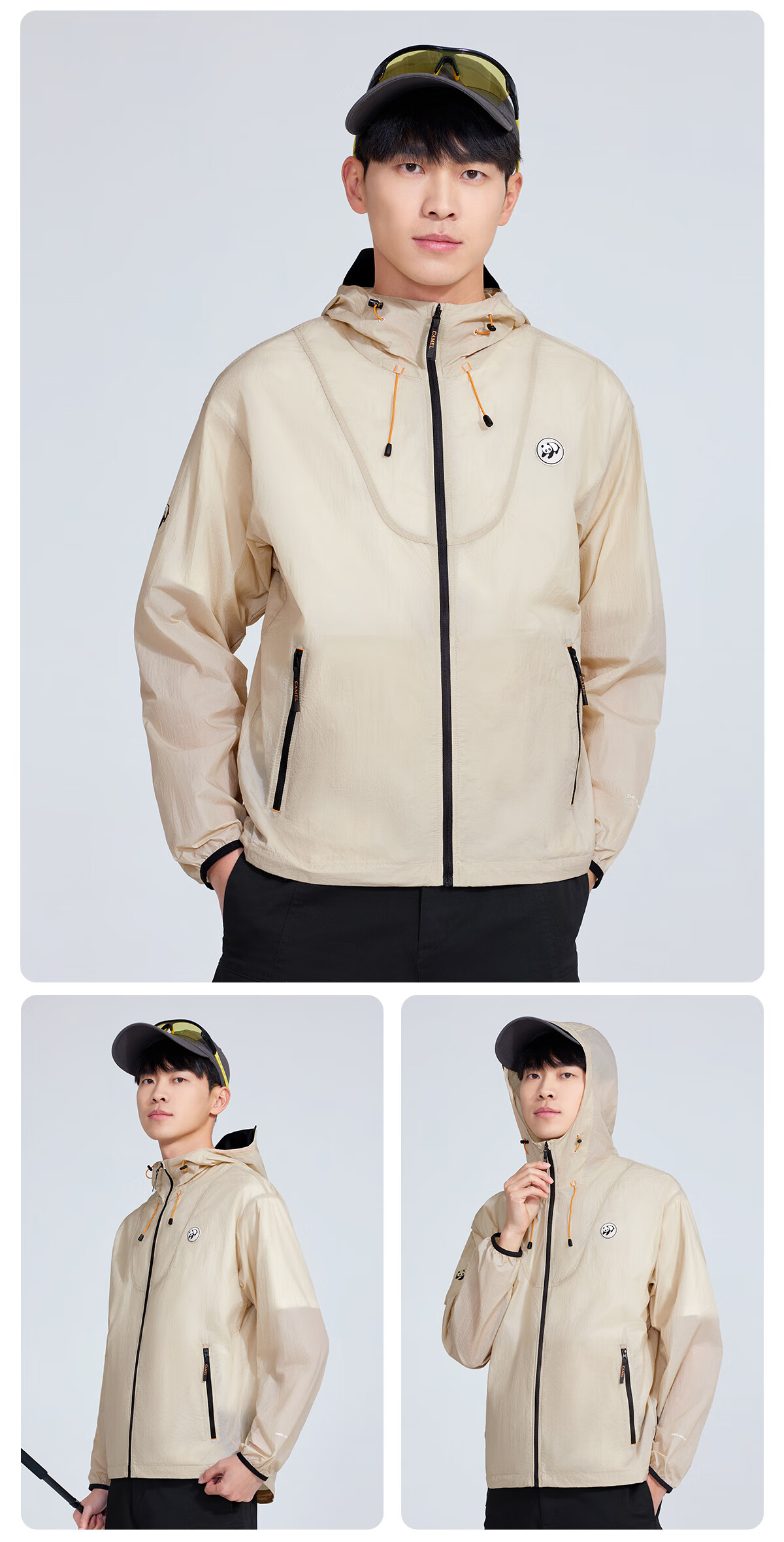 Xiongmao Luotuo Series Outdoor Sun Protection Clothing, Water-Repellent, Cool-Feeling Sun Protection Garment for Men And Women, Spring And Summer Jacket R139E,M 20