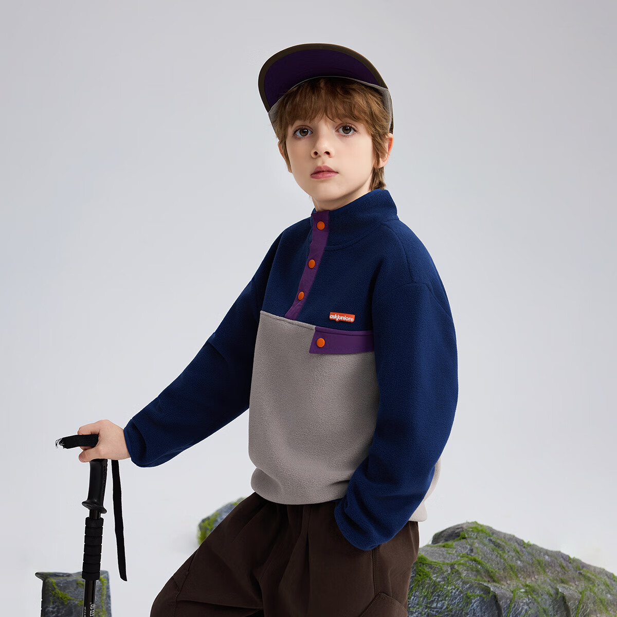 ASK JUNIOR Anti-static Kids Sweatshirt Fall 25 Middle and Big Kids Wear-resistant Fleece Jacket Unisex Children's Plush Sweatshirt