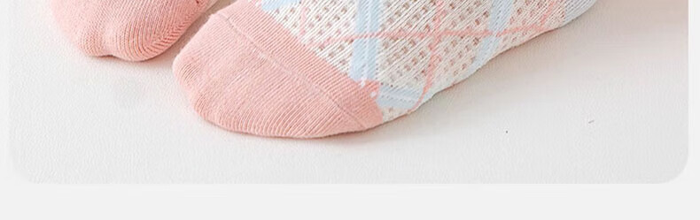 Mianqixiong Children's Socks Summer Thin Pure Cotton Kids Socks Girls Baby Boys Summer Socks Girls Spring Summer Mesh Short Socks 14