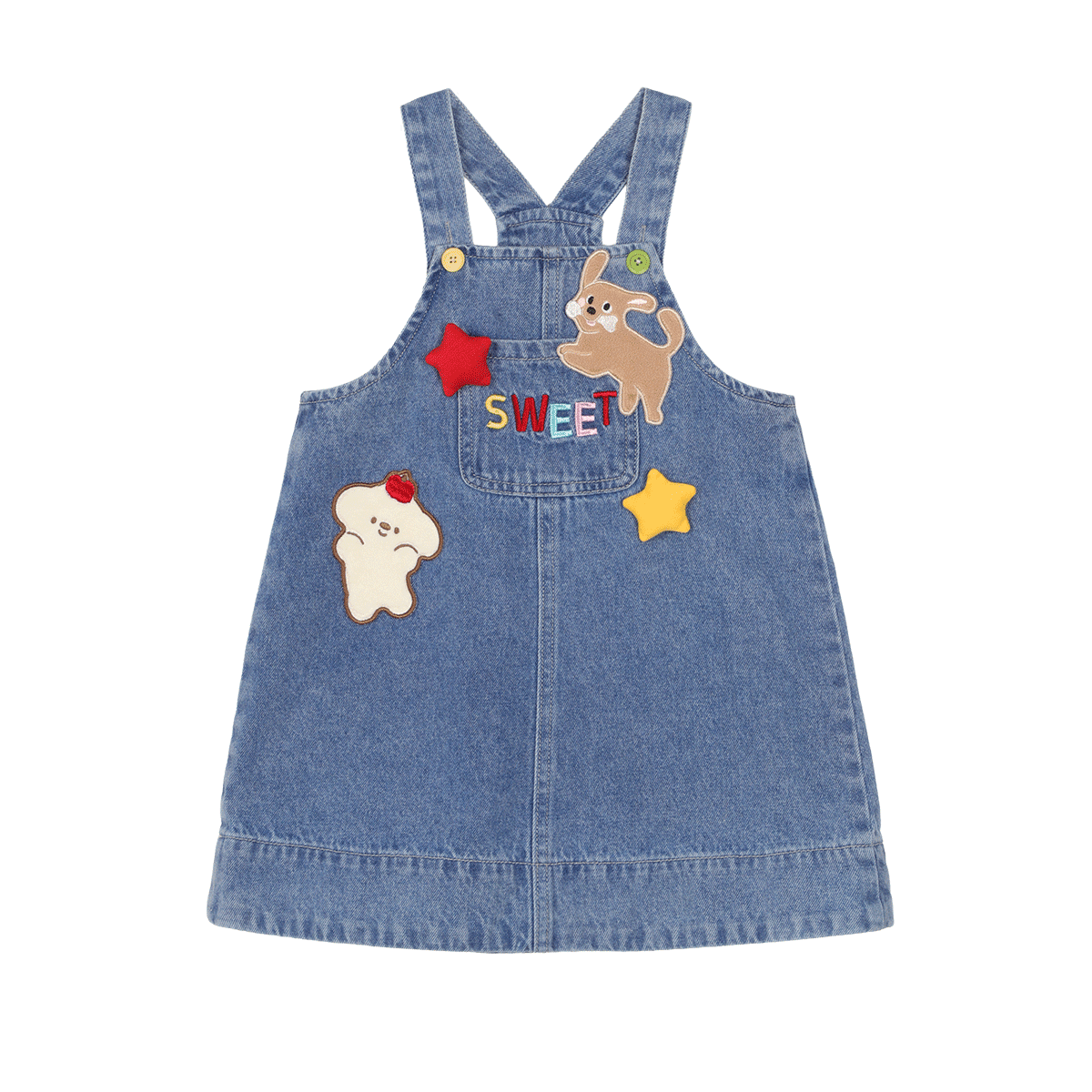 LUSON Sweet Honey Little O Baby Kids Autumn Dopamine Outfit 2025 Girls Vest Set