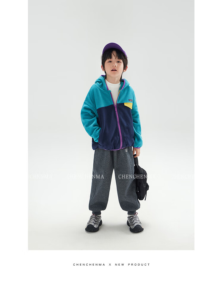 Chenchenma [Popcorn] Girls' Casual Pants, New Winter Style with Fleece Lining, Thickened All-In Warm Children's Joggers, 6837D 9
