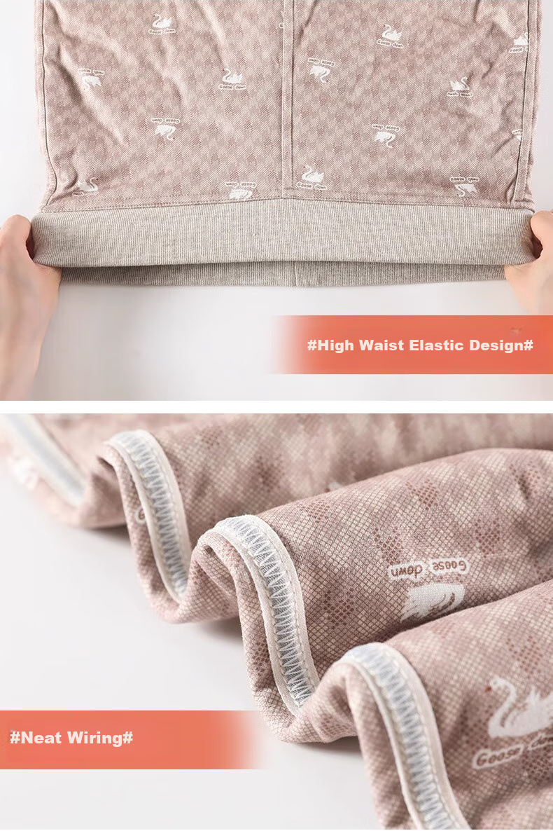 Langsha Women's Inner Fleece-Lined Pants for Winter, Non-Bulging, Thickened, Lightweight, Cold-Resistant, Warm White Duck Down Inner Lining Thermal Underwear 16