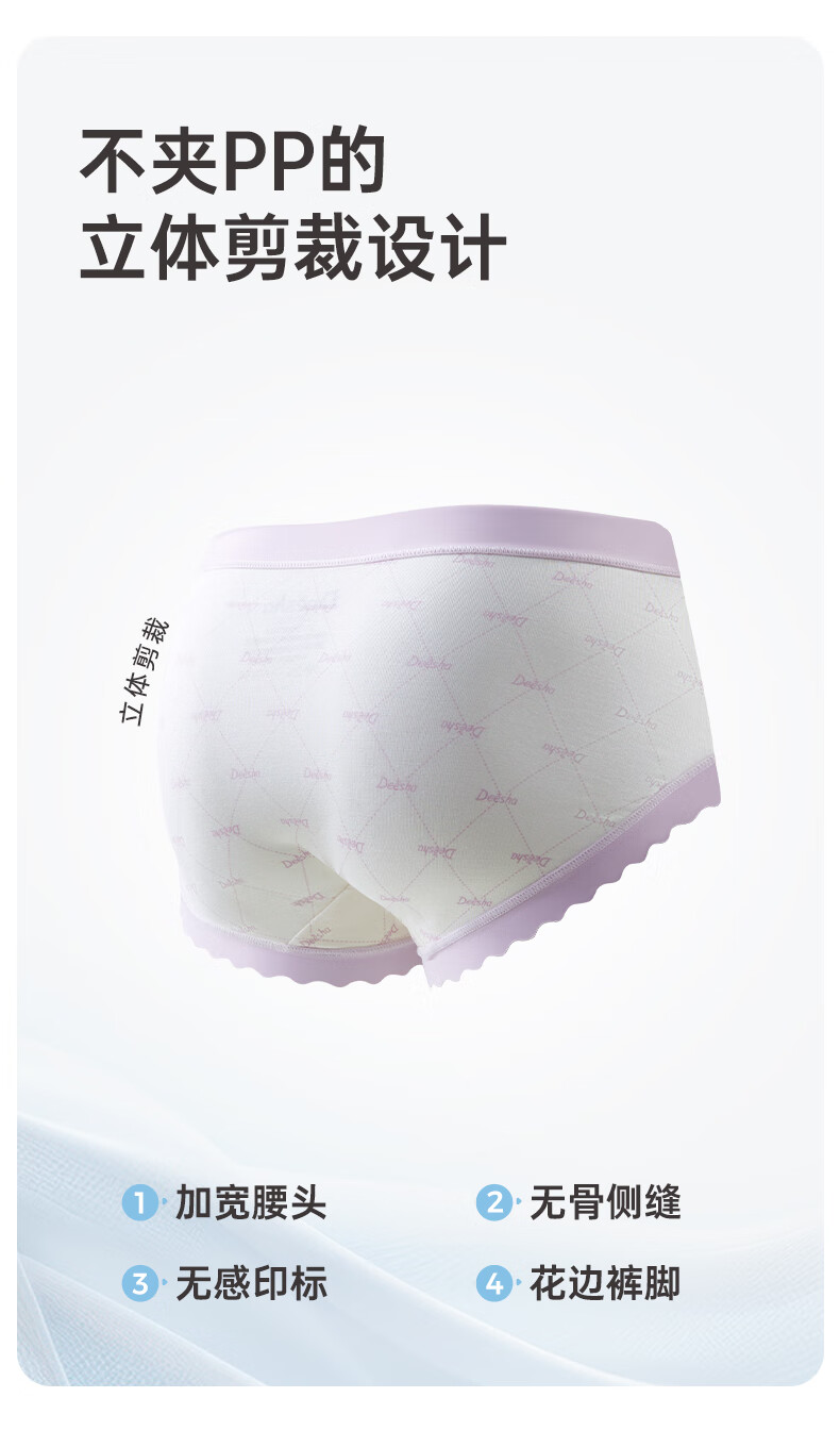 DEESHA 7A Antibacterial 4-Pack Girls' Underwear for Developing Girls, Middle and High School Students, Teen Triangle Panties, No Pinching 1