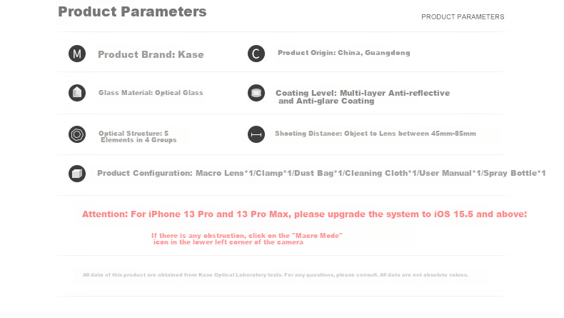 Kase Master-Level 100mm Lens Plus Dedicated Polarizing Filter for Smartphone Macro Lenses, High-Definition Shooting of Flowers And Plants, Fine Details, Micro Background Bokeh, Focusing on Subject Photography Accessories 4