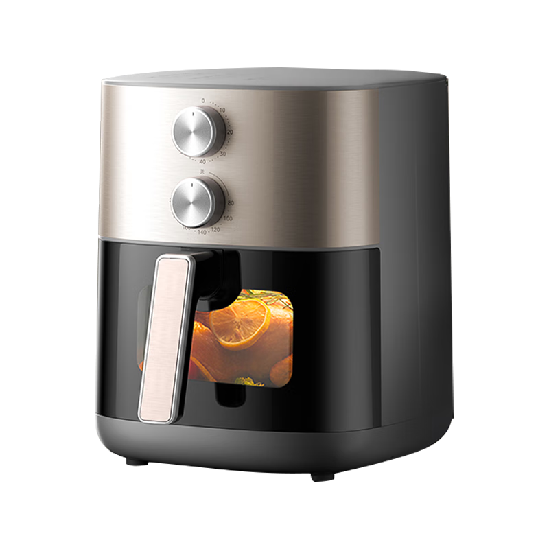 Midea Air Fryer And Steamer Combo, Home Baking Multifunctional No-Flip Air Fryer with View Window, Dual Heating Sources, Large Capacity 6.5L Small Appliance KZE6559