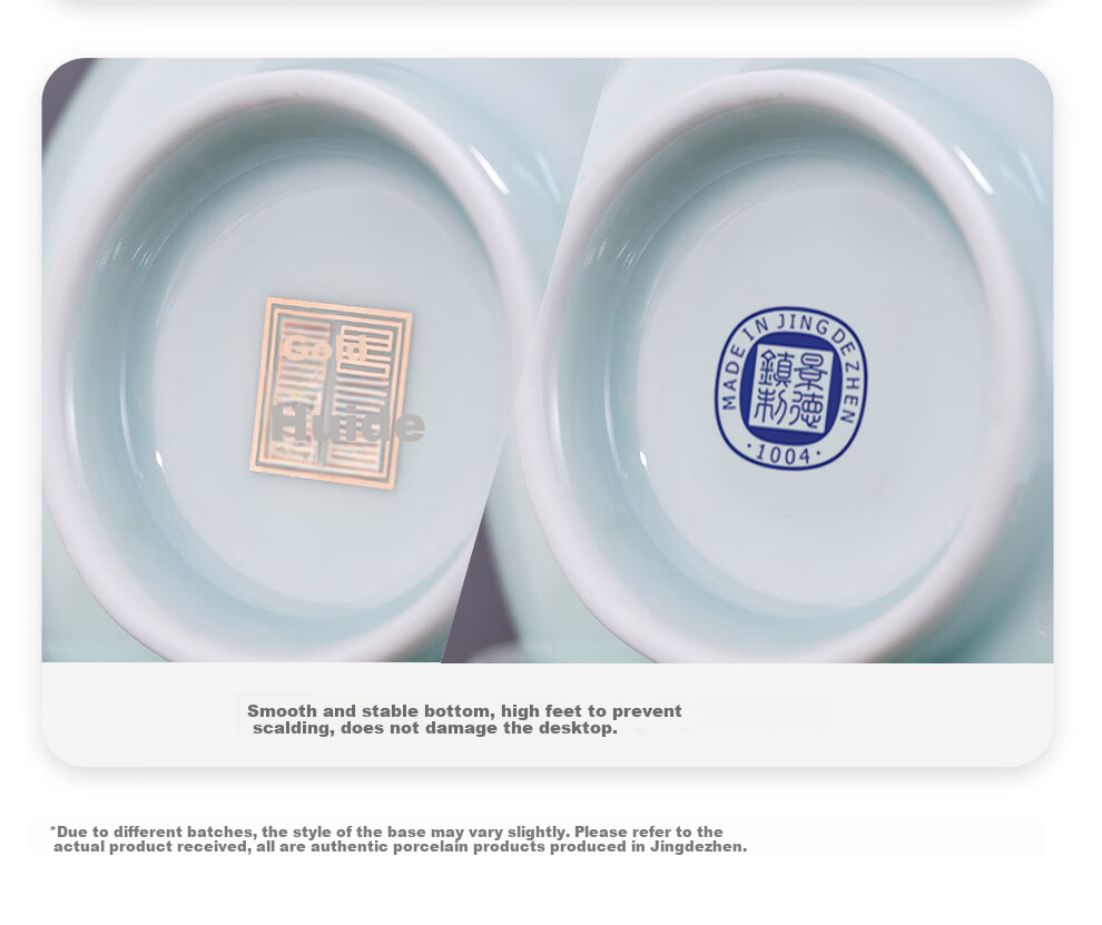 Jdz High-Temperature Ceramic Shadow Blue Bowl Set, Household Dining Bowls, Ceramic Bowls, Dishwasher Safe, Mid-Autumn Festival Gift Box for Friends 17