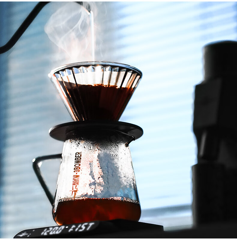 MHW-3BOMBER Pour-Over Coffee Maker, Drip Coffee Brewing Device, 500ml Glass Sharing Pot 14