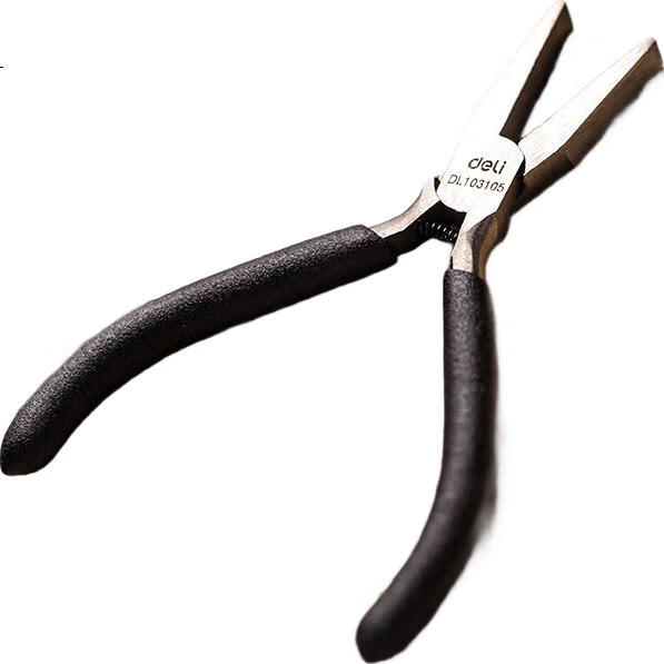 Плоскогубцы Deli Mini Flat Nose с пластиковой ручкой, 5 дюймов, высокоуглеродистая сталь