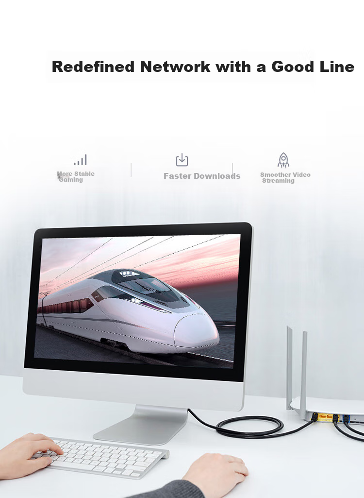 PHILIPS CAT7 Category Pure Copper Gold-Plated Double-Shielded High-Speed Network Patch Cable, 10 Gigabit Ethernet Connection Cable SWA1820/93 - 1 Meter 3