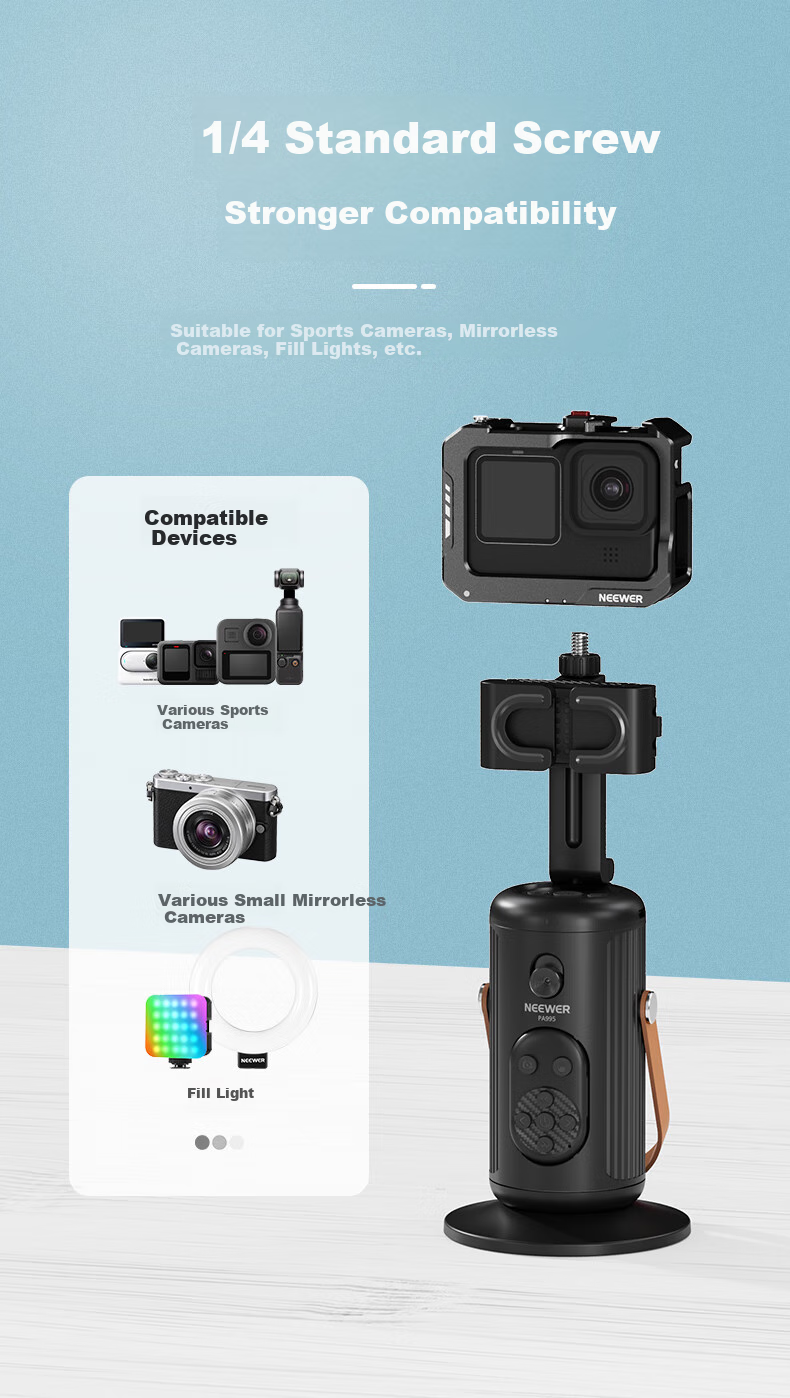 NEEWER 2025 New Smartphone Gimbal Follow-Up Device, Face Tracking Handheld Selfie Stick, 360-Degree Rotation Anti-Shake Three-Axis Gimbal, TikTok Live Streaming Equipment Complete Set for Selfie Recording And Vlog 10