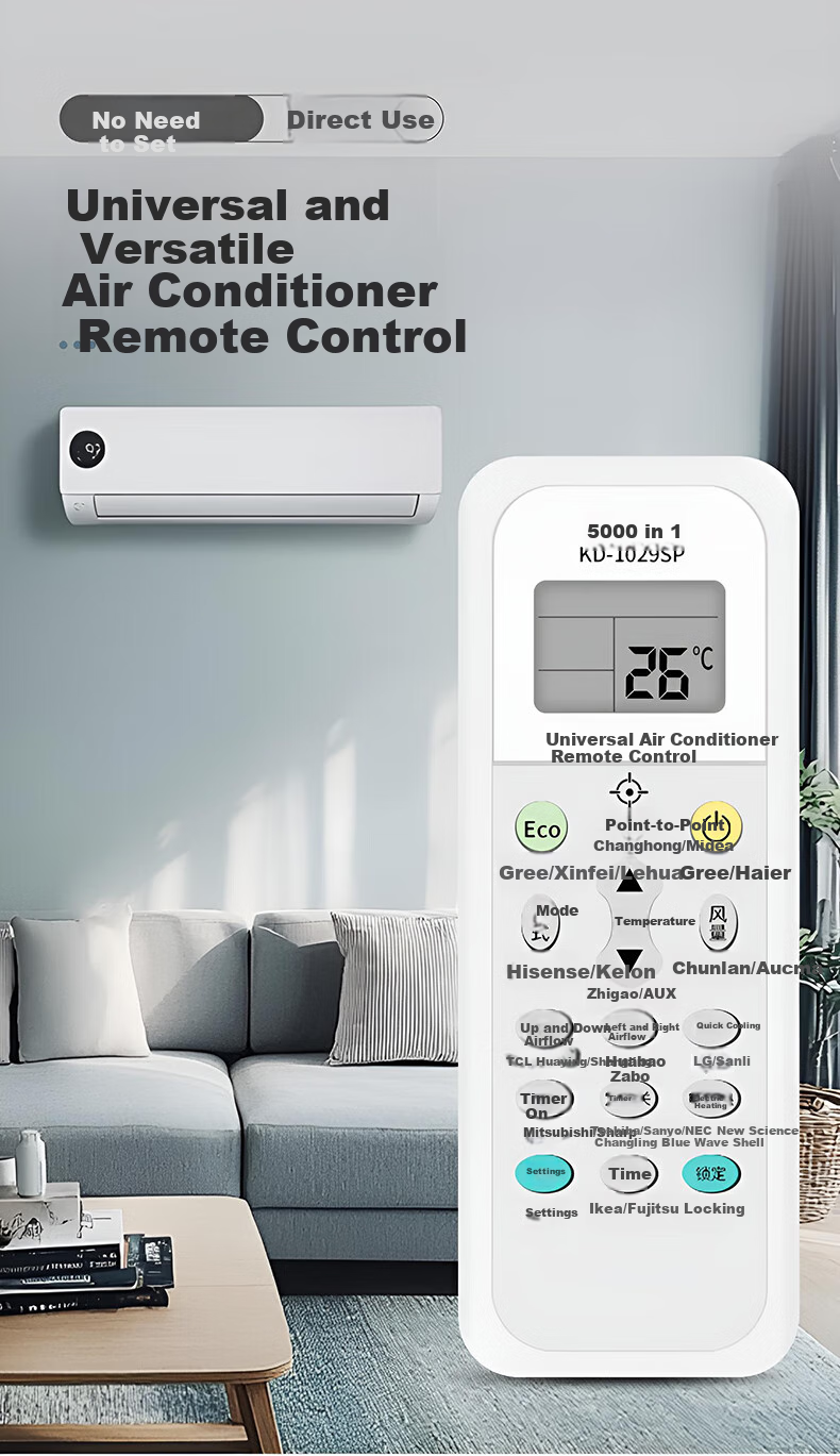 Gusenzhe Universal Air Conditioner Remote Control Compatible with All Brands Including Gree, Midea, Haier, Hisense, Kelon, Xinko, Panasonic, TCL, Hualing, Changhong, Aux, And Chigao 1