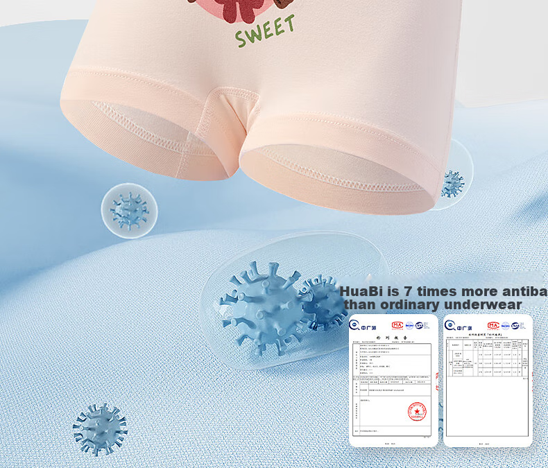 Beibi Children's Underwear for Girls, A-Class Cotton Boxer Briefs for Older Kids, Breathable And Comfortable Shorts That Don't Pinch the Bottom 6