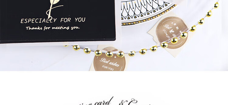 E-Muguo Greeting Cards Set of 4 with Envelopes, Letter Paper, Gift Birthday Cards, Confession Gifts, Ins Style Business Blessing Cards, Wish Cards, Thanksgiving Cards, Black with Gold Foil 4