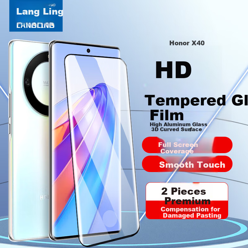 Защитное стекло LANGLING для Honor X40, 2 шт., противоударное, антибликовое, с защитой от царапин