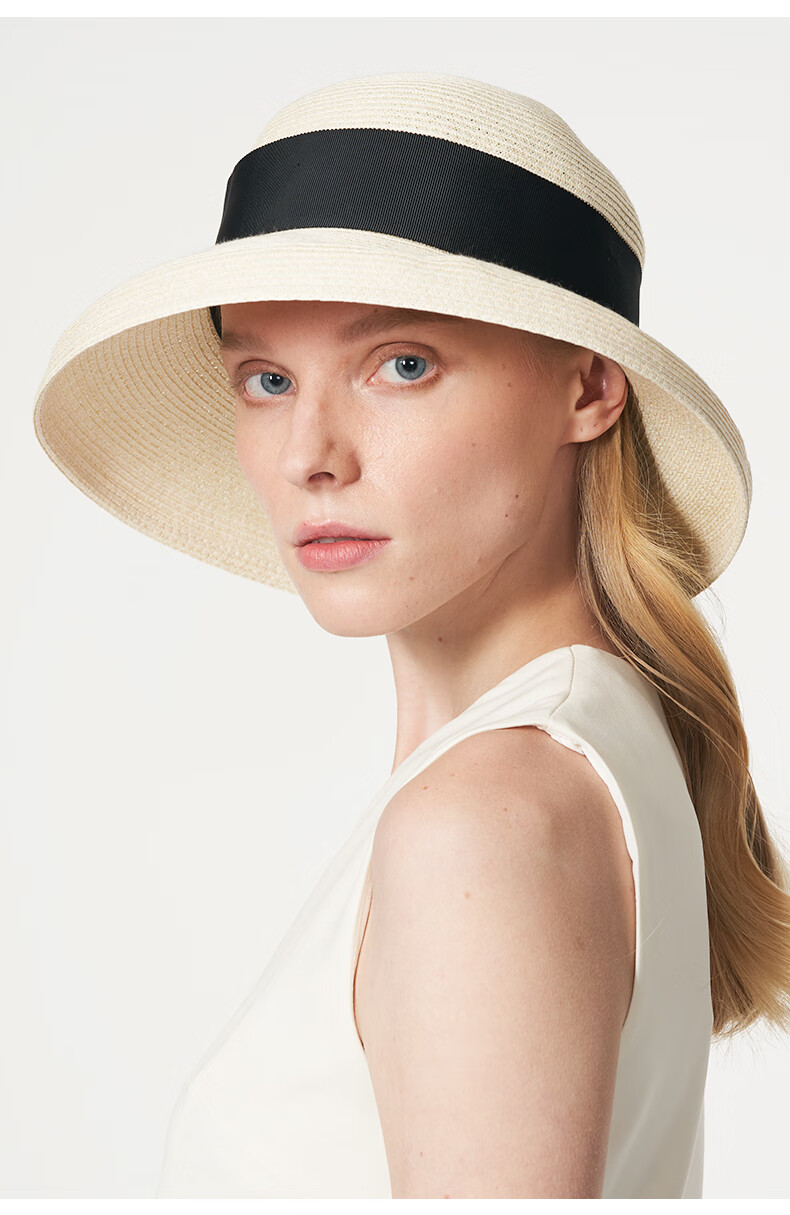 MARJA KURKI Sun Hat for Women, Versatile Portable Woven Sun Protection Hat, Fisherman Hat with Adjustable Brim, Roman Holiday Style, Beige 11