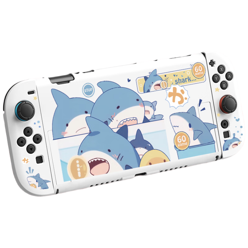 Jemdo Switch 2 Protective Case, Nintendo Switch 2 Silicone Handle Detachable Protective Cover, Skin-Friendly Shockproof Soft Shell, Charging Dock Storage Bag, Complete Game Console Accessories Set
