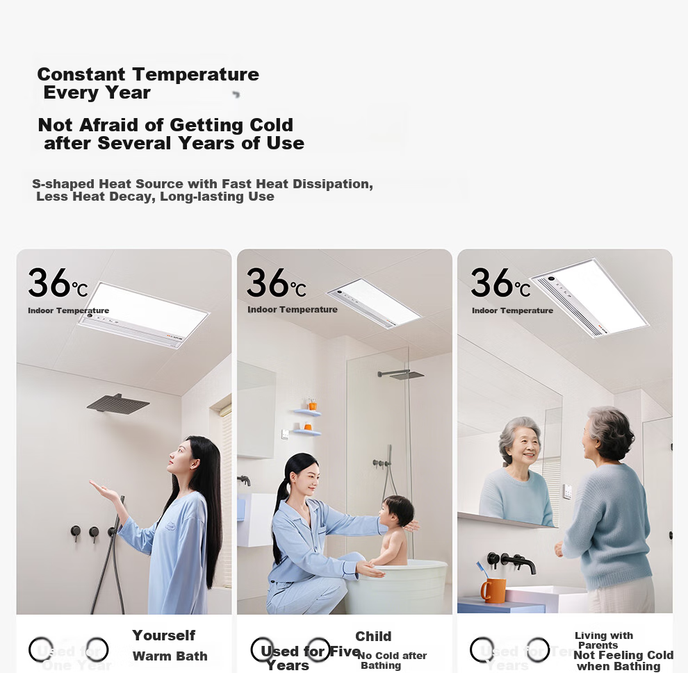 AUPU Smart Bathroom Heater Hot Wave Series Intelligent AI Constant Temperature Scheduling Warm Room Wind Heating Exhaust Lighting Integrated SE2 11