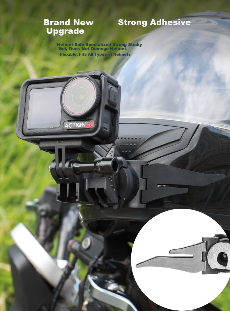 Qiye Motorcycle Helmet Mount Chin Strap Base Suitable for Acepro2 DJI Action5pro Action6 Accessories 3 Center Shooting 2 3