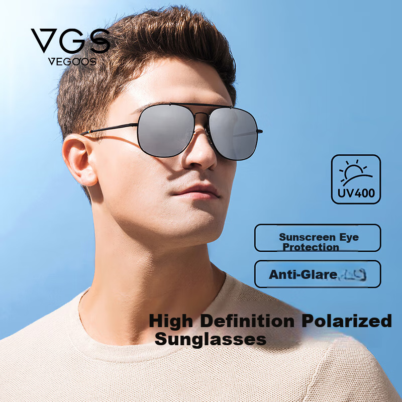 VEGOOS Polarized Sunglasses, Stylish Aviator Shades for Men And Women, UV Protection, Specially Designed for Driving