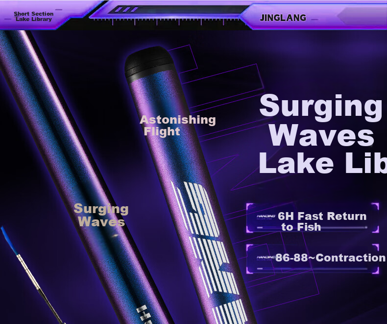 Jinglang 3.6-Meter Fishing Rod, Portable Short Section Stream Rod, 19 Sections 6H Lake And Reservoir Fishing Rod, Versatile Big Fish Fishing Pole, Fishing Tackle 1