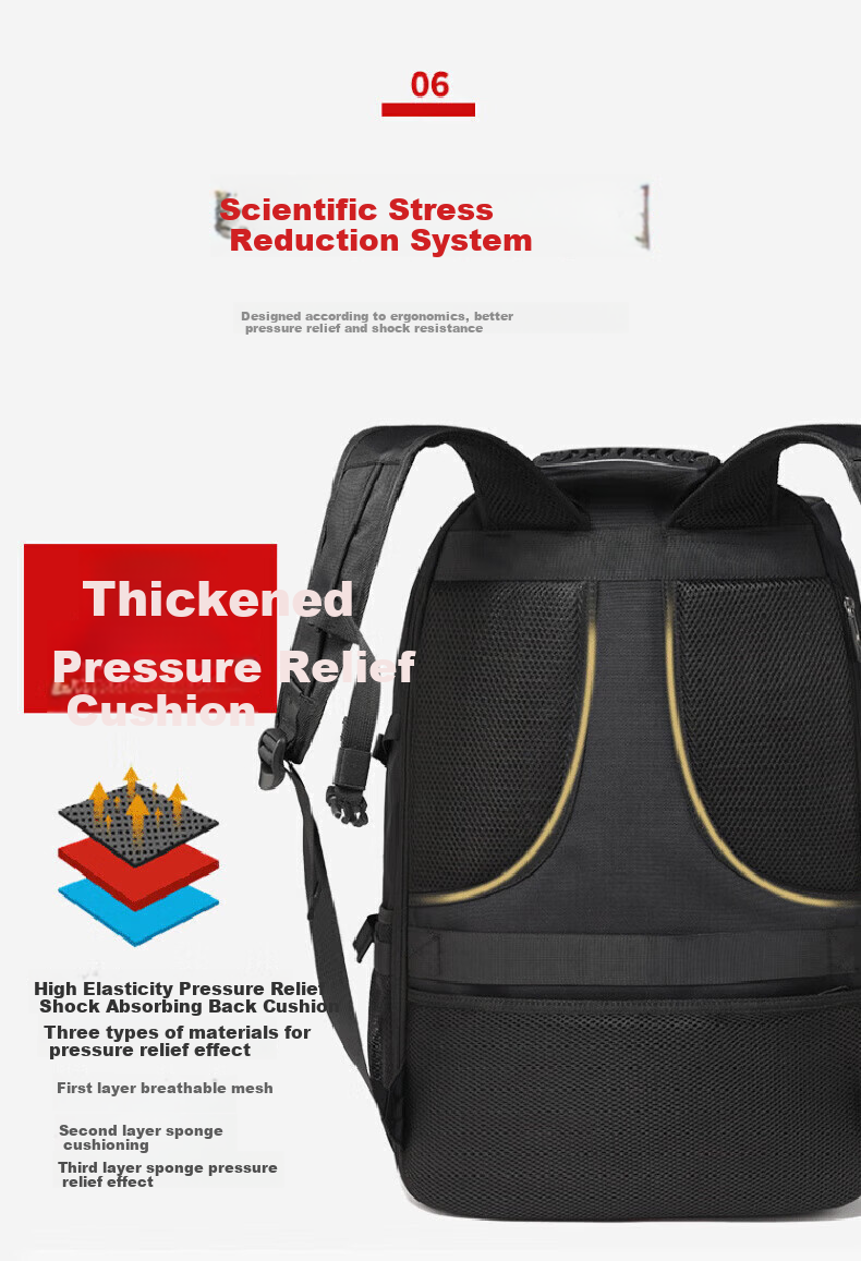 Huili Backpack for Men, Extra Large Capacity Travel Bag, Casual Outdoor Self-Driving Business Trip Luggage Hiking Bag, Student Schoolbag 12